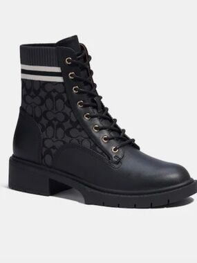 Coach Livia Combat Boot
With Signature Jacquard Print Sz. 8.5